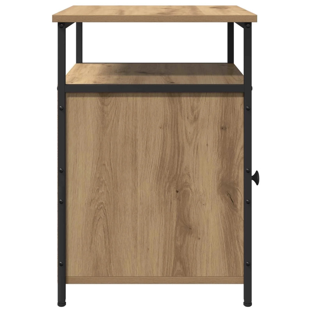 Armadio da Notte 2 pcs rovere artigianale Legno multistrato