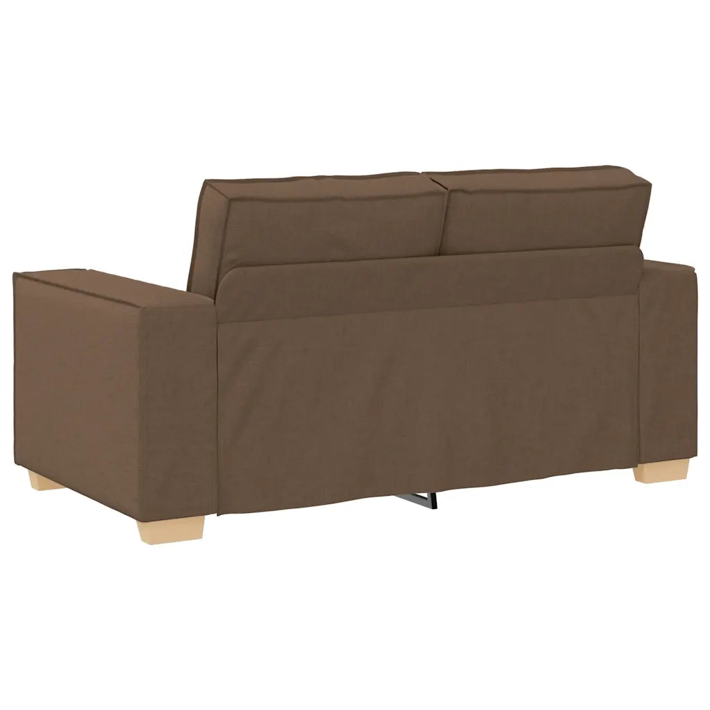 Set di Divani 2 pz con Cuscini Marrone in Tessuto 3324695
