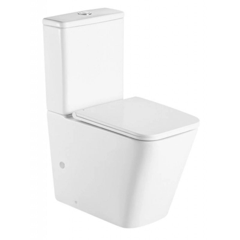 SEAN Rimless Rimless White Rimless Set WC senza brida - con sedile WC e serbatoio