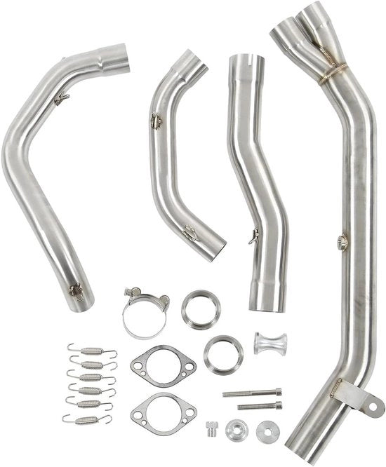 Pompa di Scarico Medio Header in Acciaio Inox per AFRICA TWIN CRF1000L ADV 2016-2019 Pompa di Scarico Medio Frontale