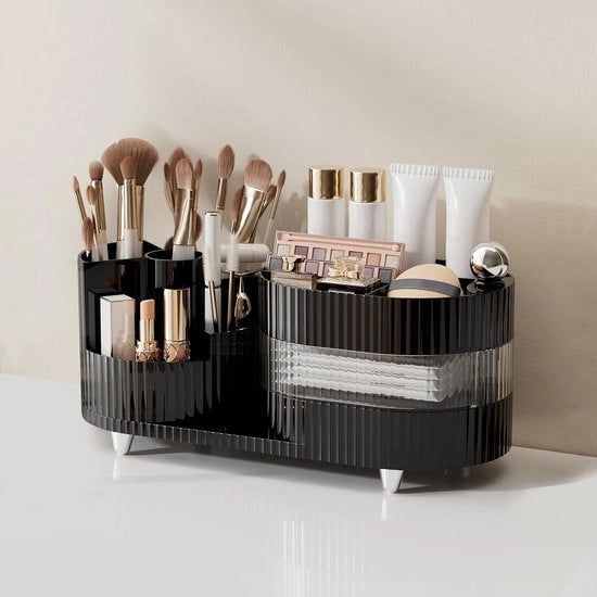 Organizzatore di trucco trainabile per la decorazione della camera - Nero elegante