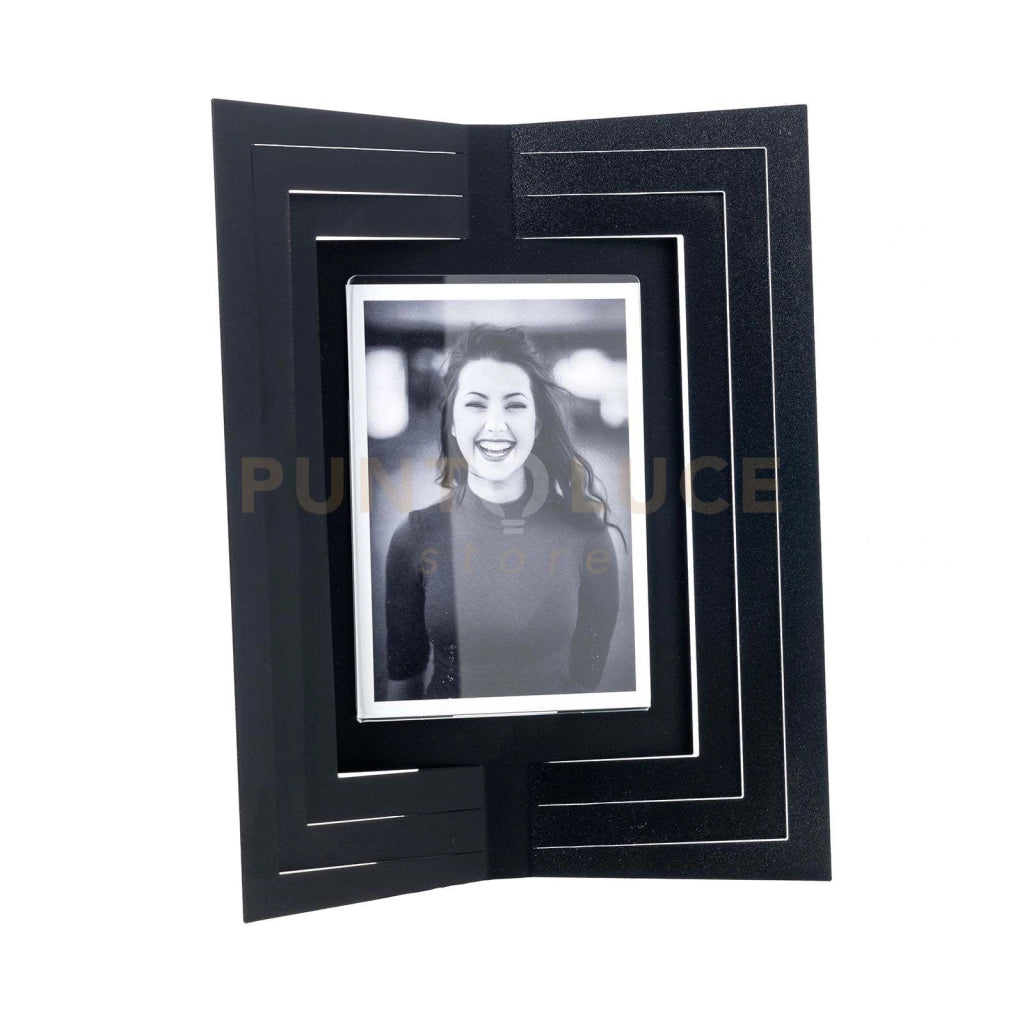 Portafoto di design Vibra grande Nero