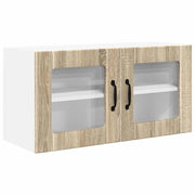 Pensile da cucina | Mobile in vetro da parete PORTO Rovere Sonoma 80 x 31 x 40 cm