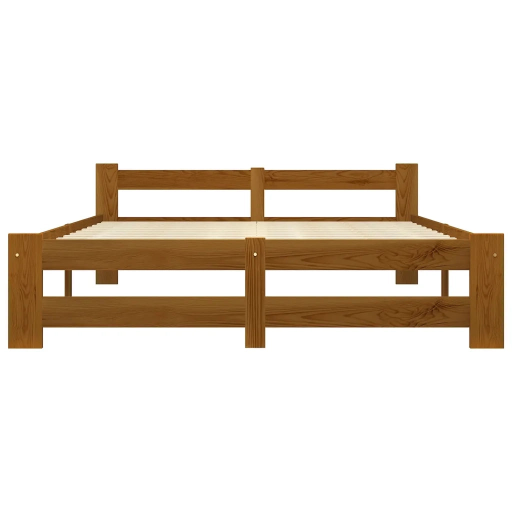Giroletto senza Materaso Ambrato in Legno di Pino 160x200 cm