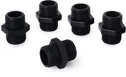 Connettori 3/4" BSP - 5 pezzi - Fitting PVC - Maschio/Maschio - Bocchetta a 6 lobi - Guide per cavi per installazione semplice - Fitting di tubo