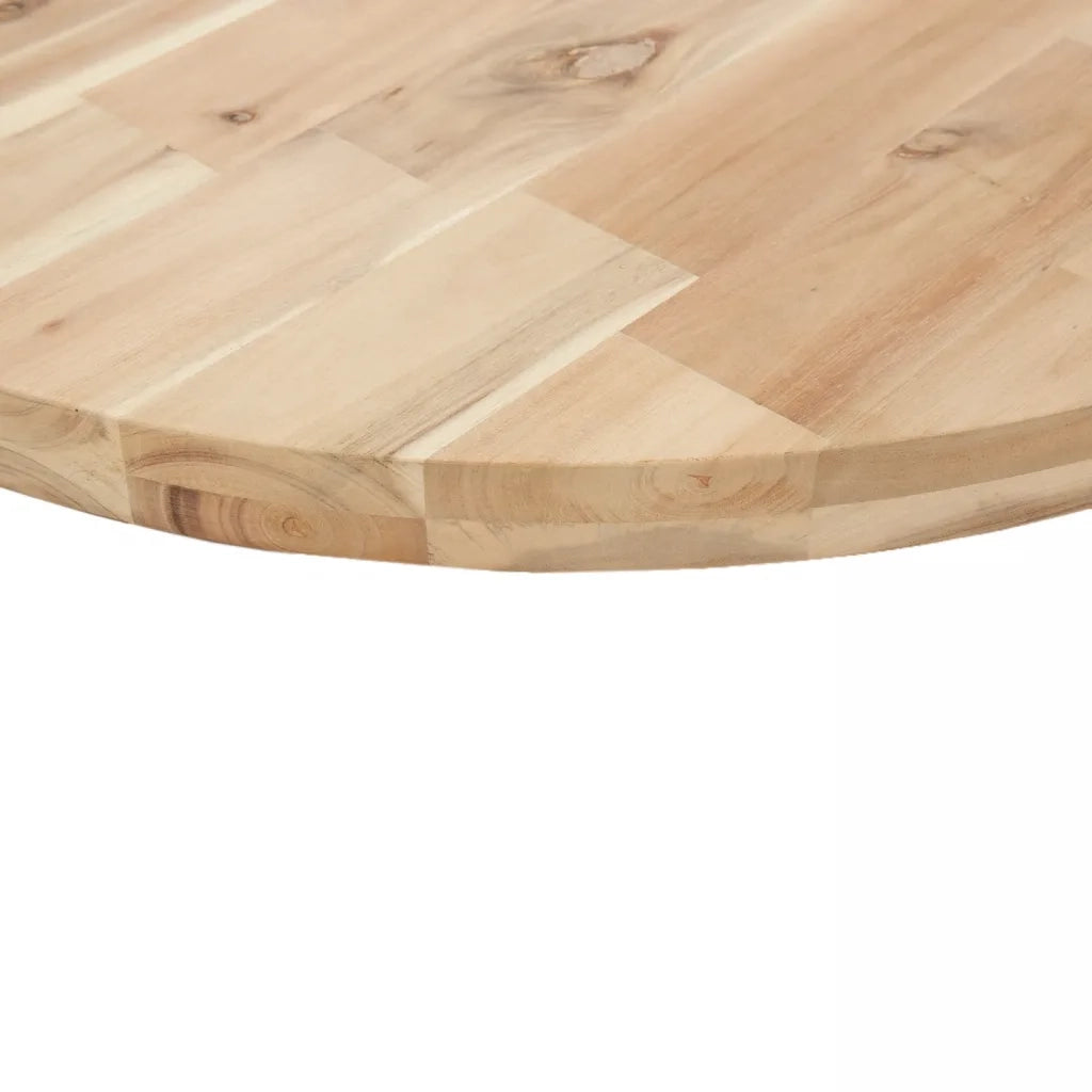 Piano Tavolo Rotondo Ø70x4 cm in Legno Massello di Acacia 4008691
