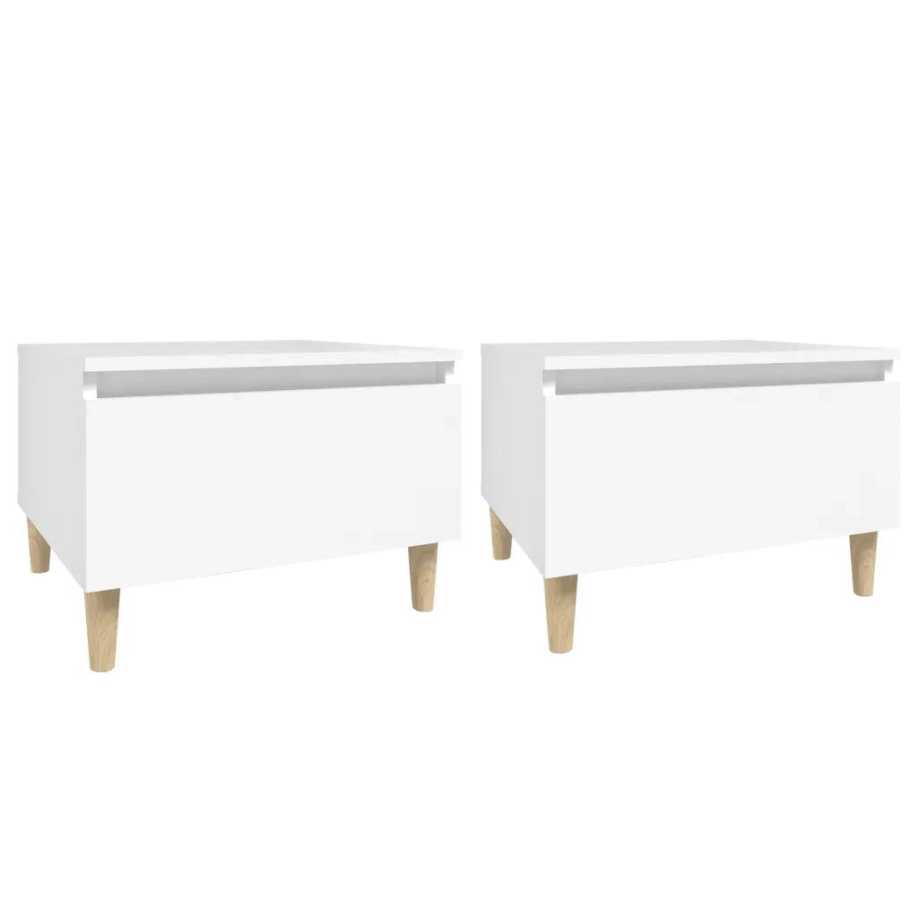 Tavolini Bianchi 2pz 50x46x35 cm in Legno Multistrato cod mxl 26979