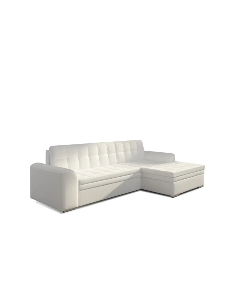 Divano angolare trasformabile CONFORTO 4 posti bianco - angolo destro
