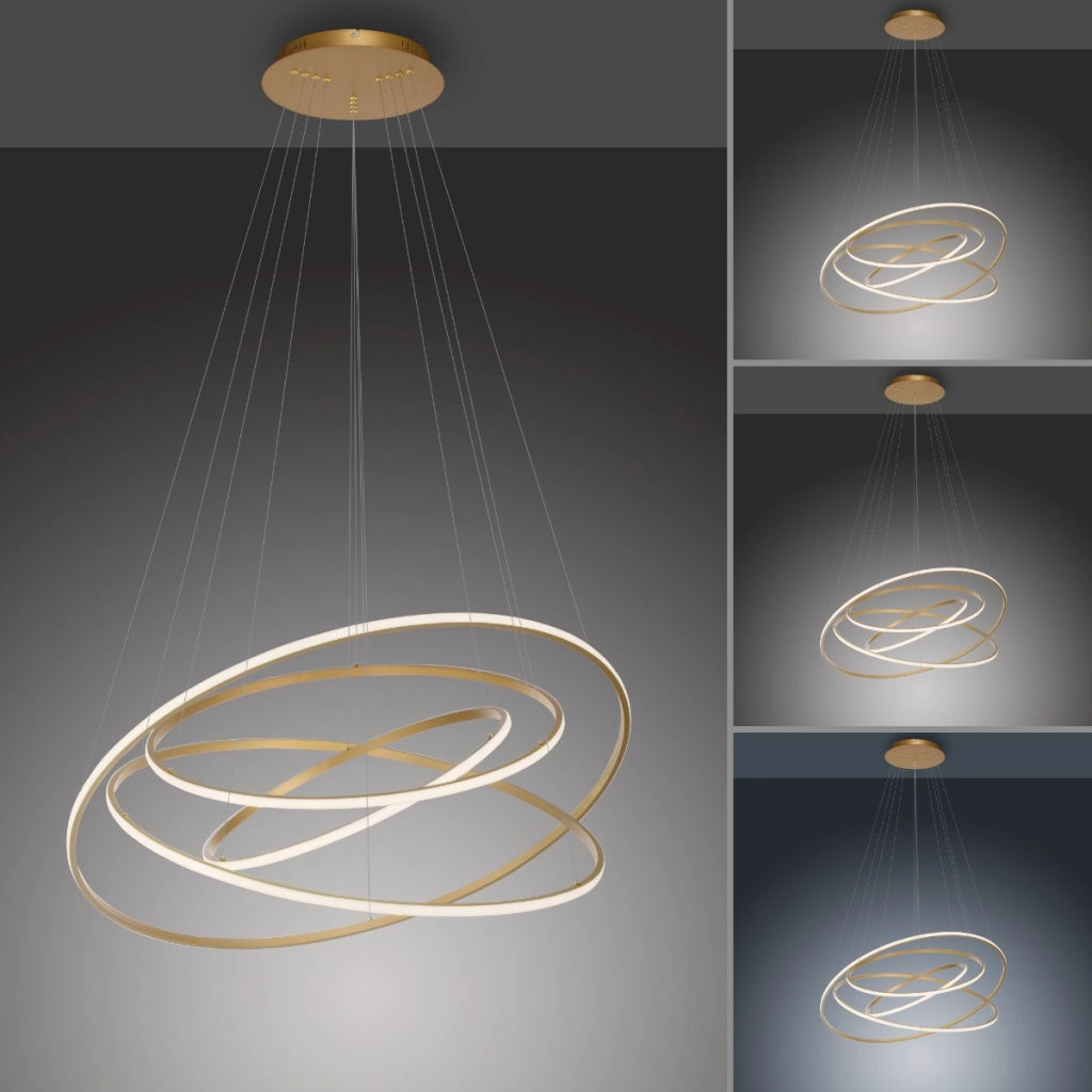 Lampada sospensione LED Tessara Paul Neuhaus oro 97W