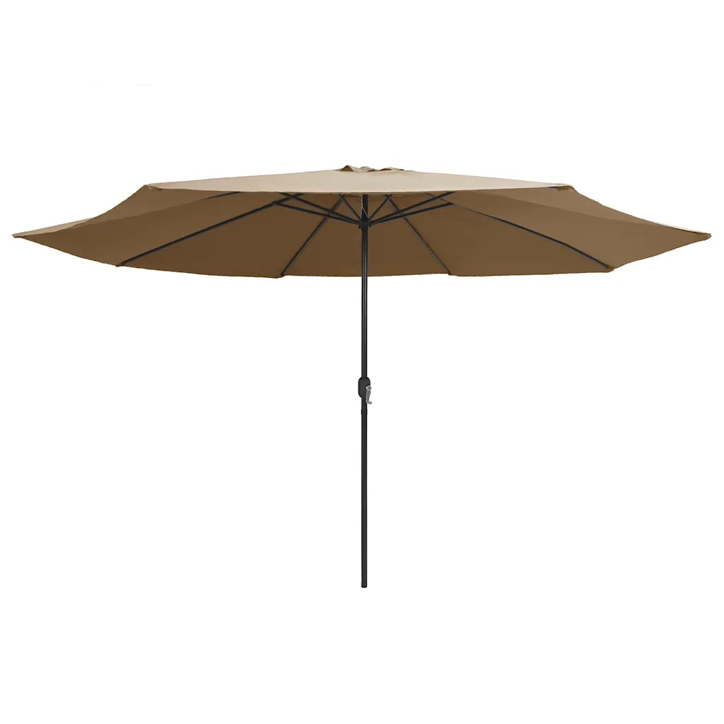 Ombrello | Parasolne da Giardino con Palo in Metallo 390 cm Tortora