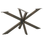 Gamba per Tavolo da Pranzo a Forma di Ragno Nero 150x78x(72-73) cm Acciaio
