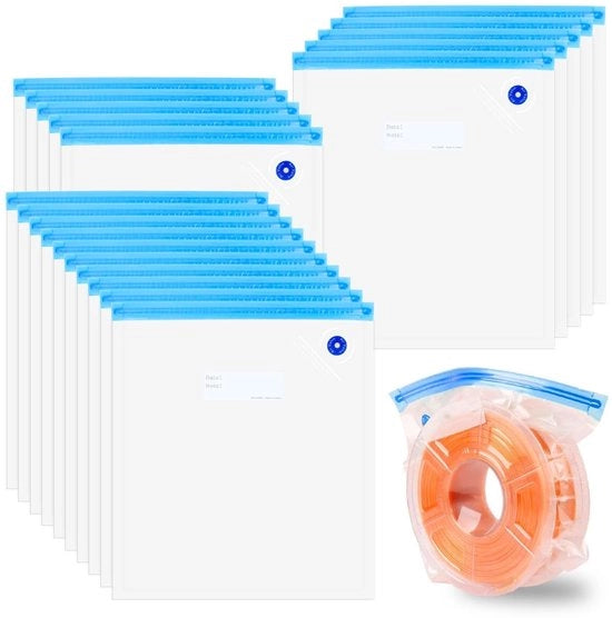 20 pezzi 34 x 30 cm 3D filamento contenitore Pla Filamento contenitore a vuoto, Kit contenitori a vuoto per filamenti, Contenitore per filamenti trasparente, Contenitori a vuoto piccoli per filamenti resistenti all'umidità