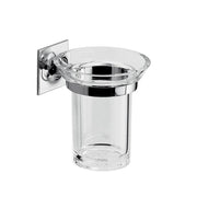 Portaspazzolini da muro in ottone e Cromall WZ10 Gedy serie WIZARD Cromato