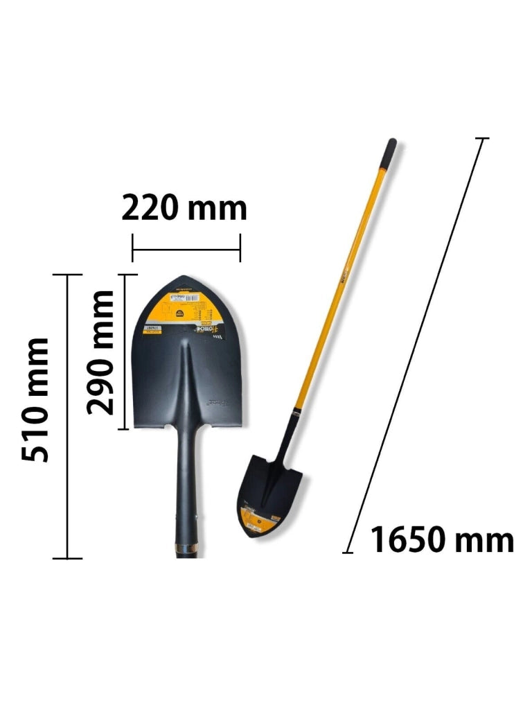 PALA A PUNTA DA GIARDINO BADILE DA EDILIZIA MANICO IMPUGNATURA ERGONOMICA 165 CM