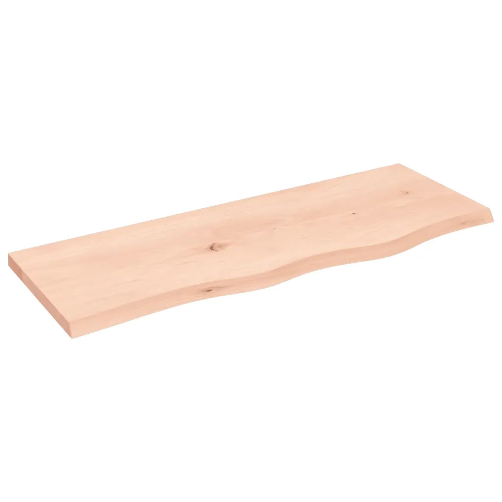 Piano Bagno 80x30x2 cm in Legno Massello Non Trattato