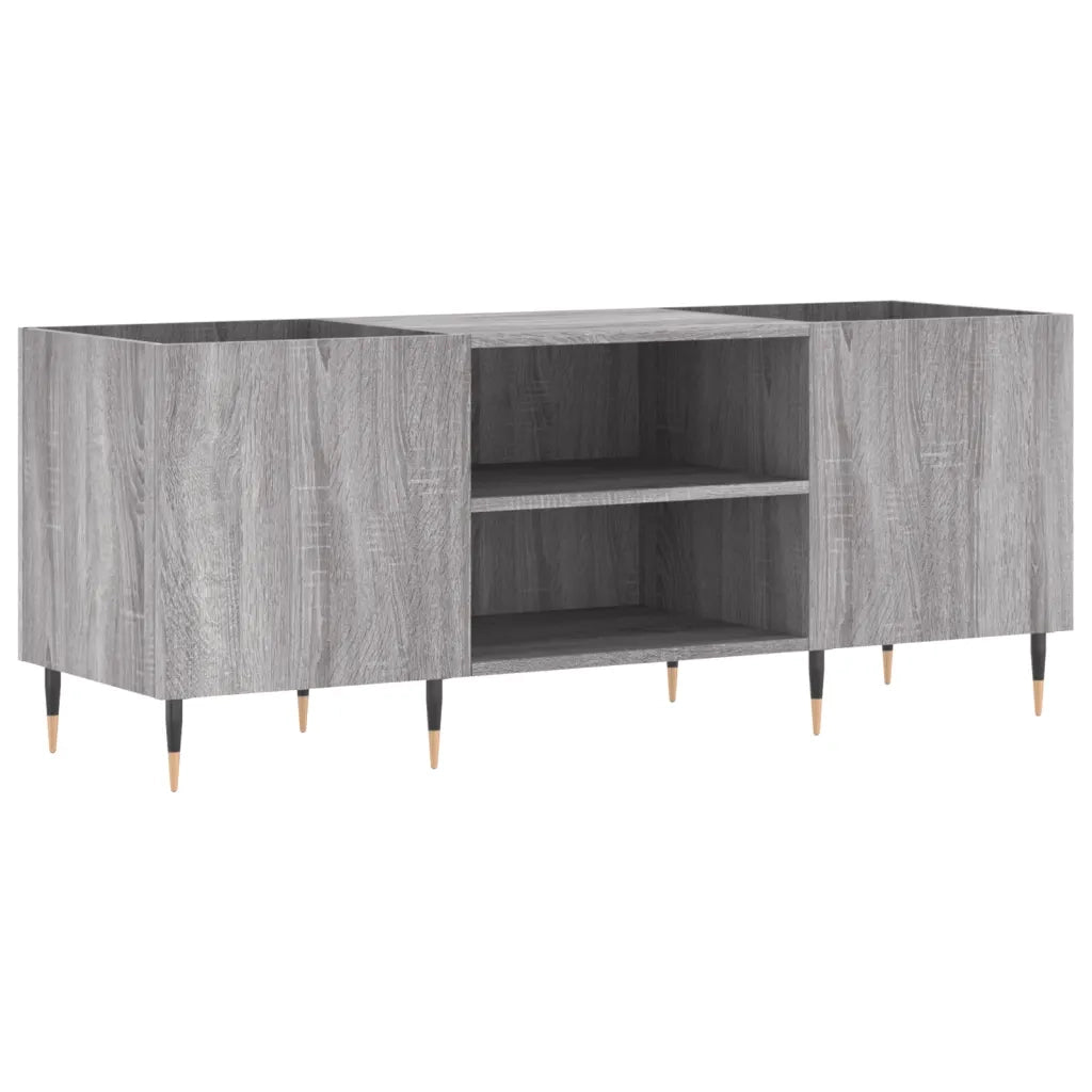 Mobile Porta Dischi Grigio Sonoma 121x38x48cm Legno Multistrato 831674