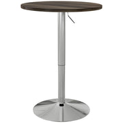 Tavolo da pranzo rotondo allungabile per 2 persone ¨C zephmum ¨C legno noce 60x60x91 cm