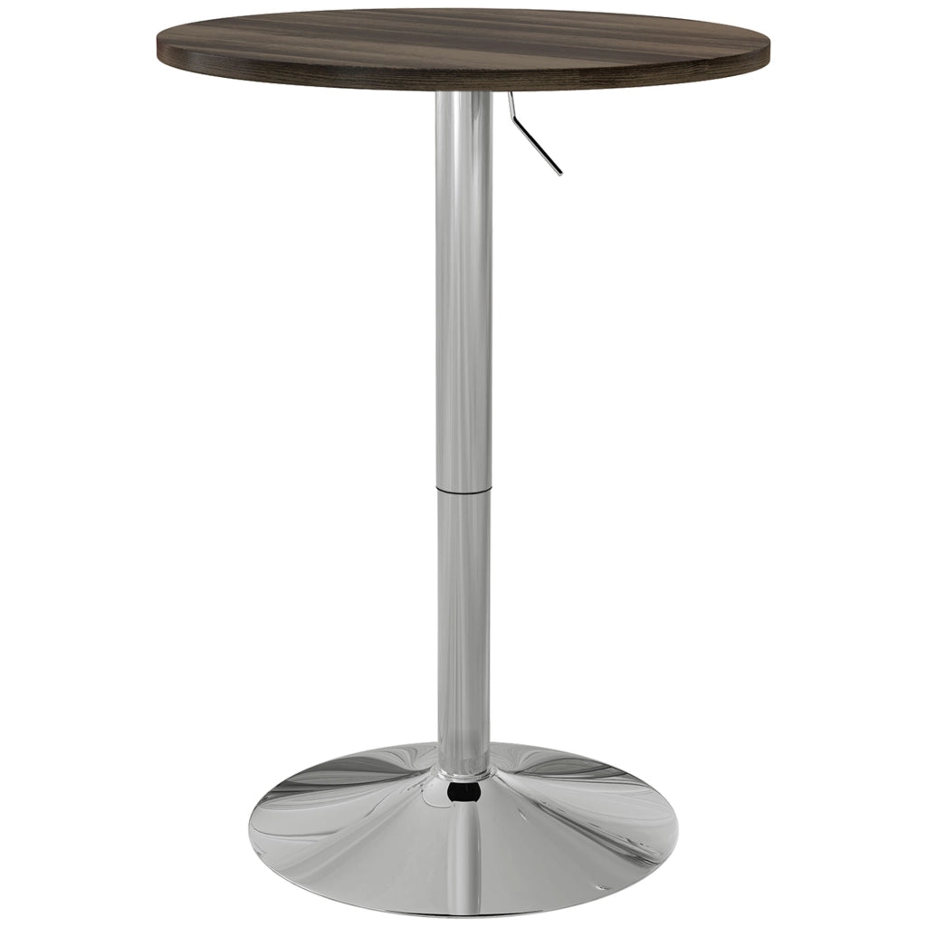 Tavolo da pranzo rotondo allungabile per 2 persone ¨C zephmum ¨C legno noce 60x60x91 cm