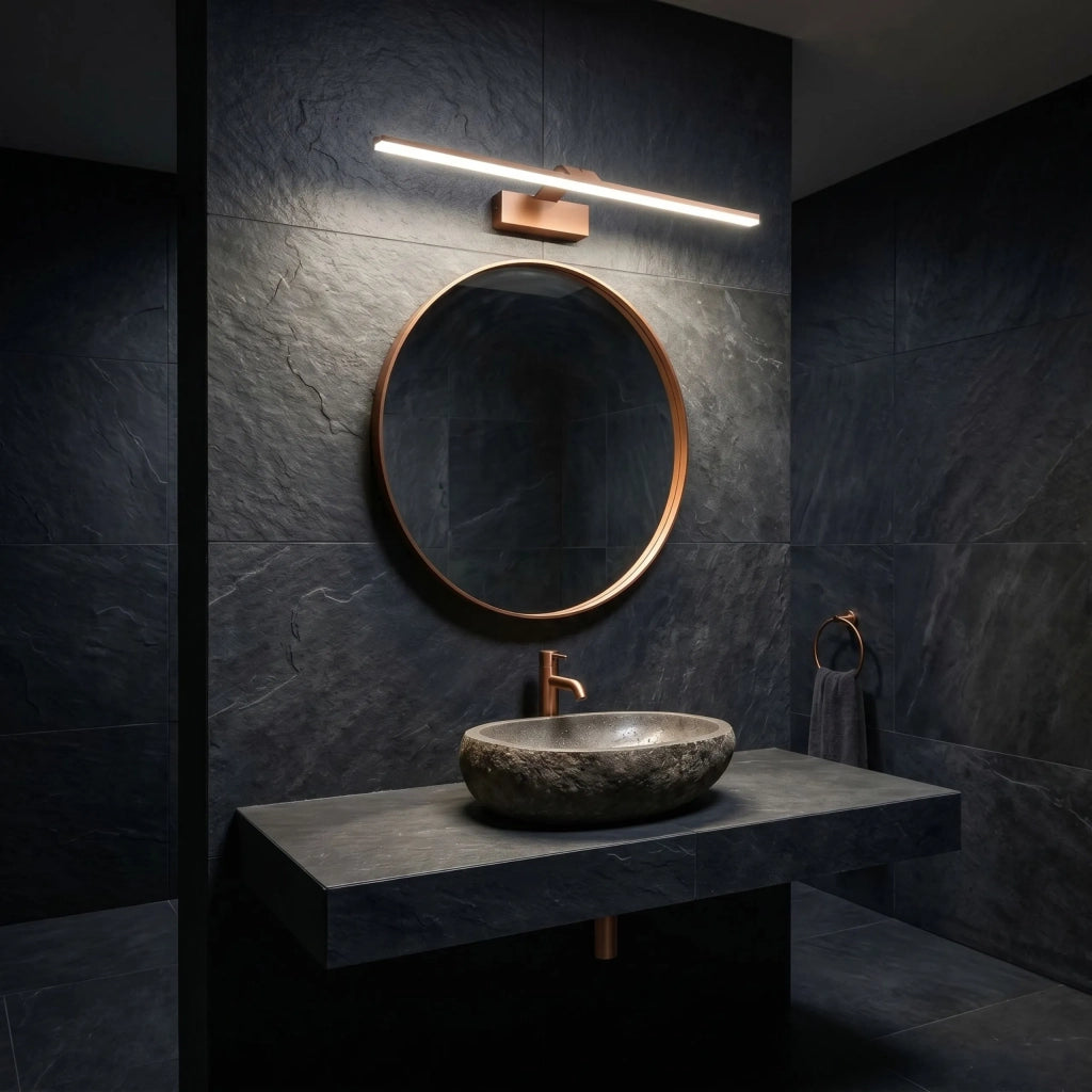 Applique Da Bagno Led Swe013-1w Swe014-1w 58cm Brush Copper