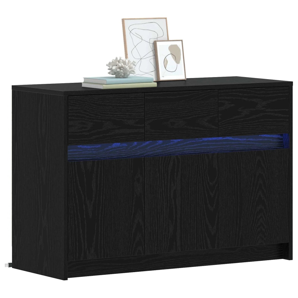 Mobile TV 91 x 34 x 61 cm Rovere Nero Legno ingegnerizzato 8010330