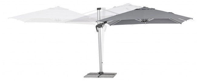 Ombrellone da Giardino Decentrato 3x3x2,51h m Ines Grigio Scuro
