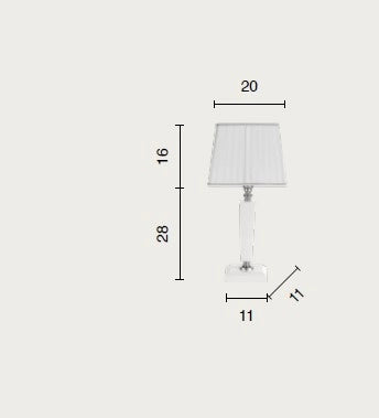 LUME PICCOLO CHERUBINI BIANCO E CROMO CON PARALUME BIANCO L.20CM 1 LUCE ATTACCO E14