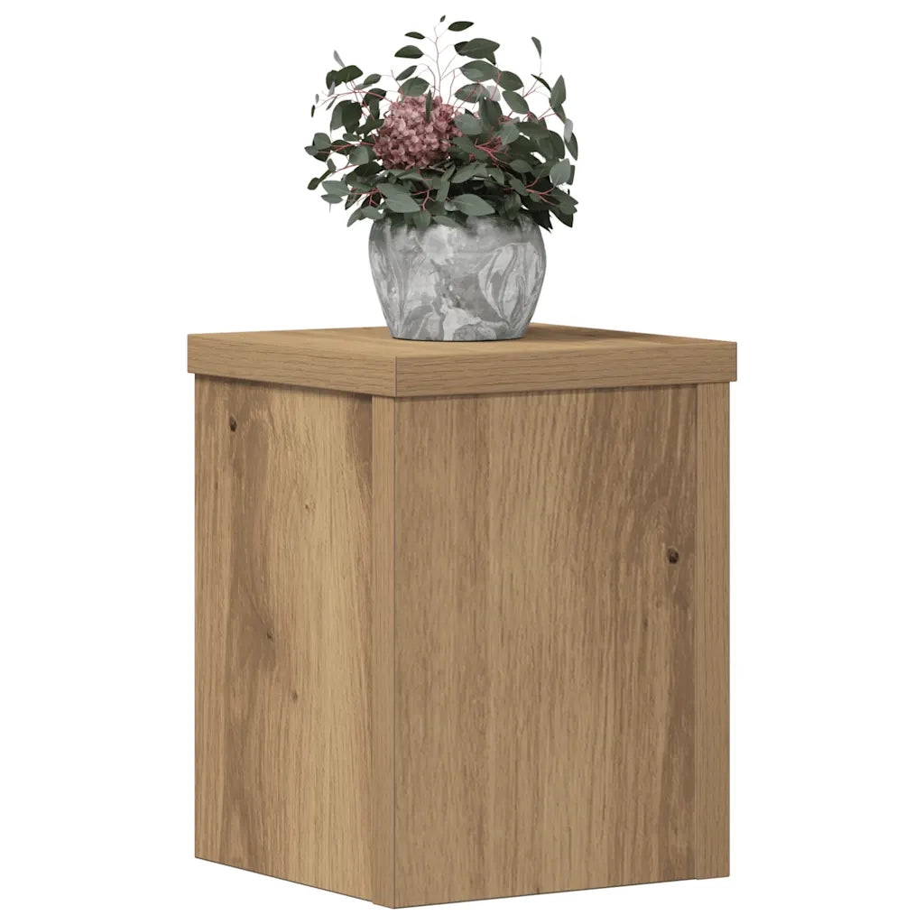 vidaXL Supporti per Piante 2 pz Rovere 15x15x20 cm in Multistrato