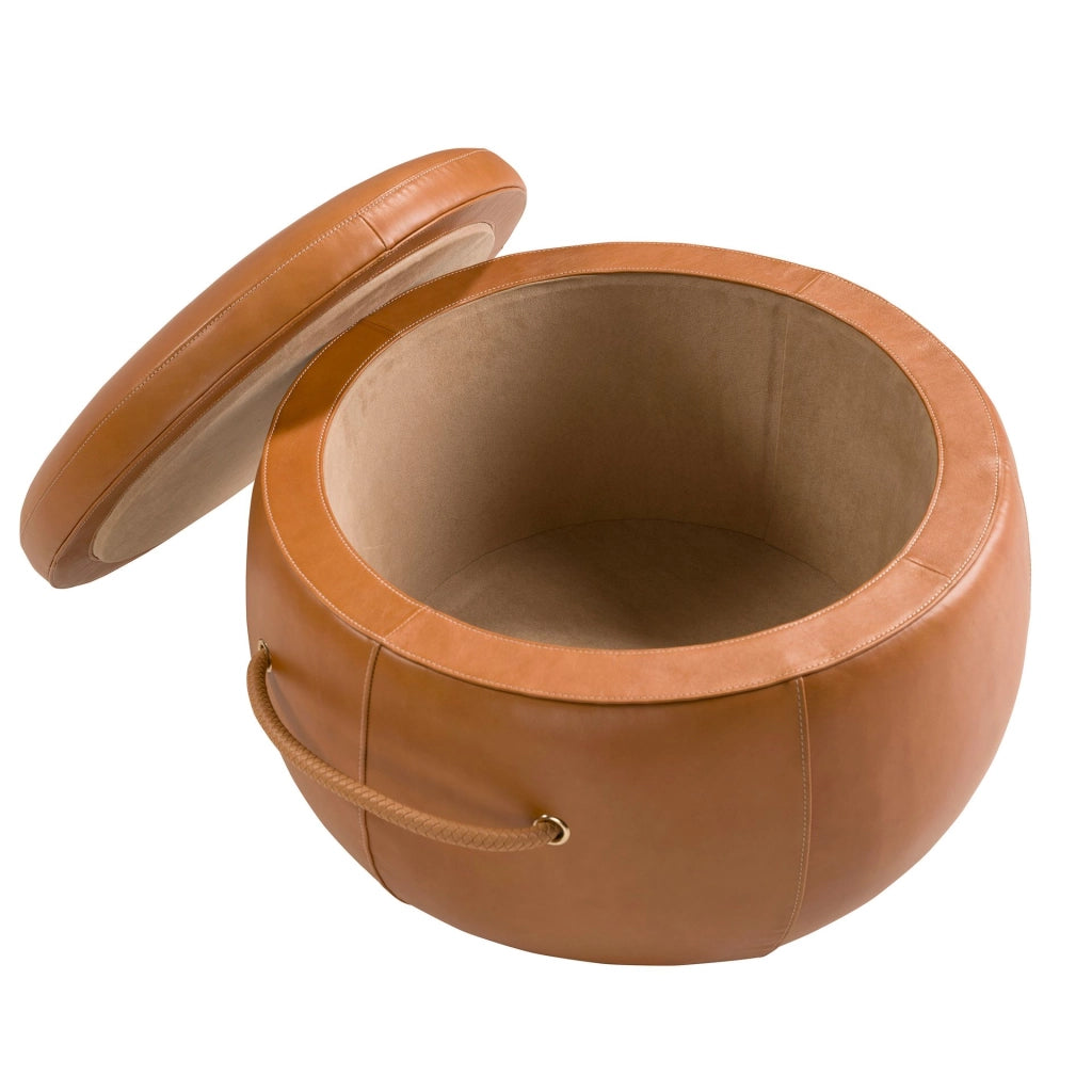 Pouf in pelle di cammello