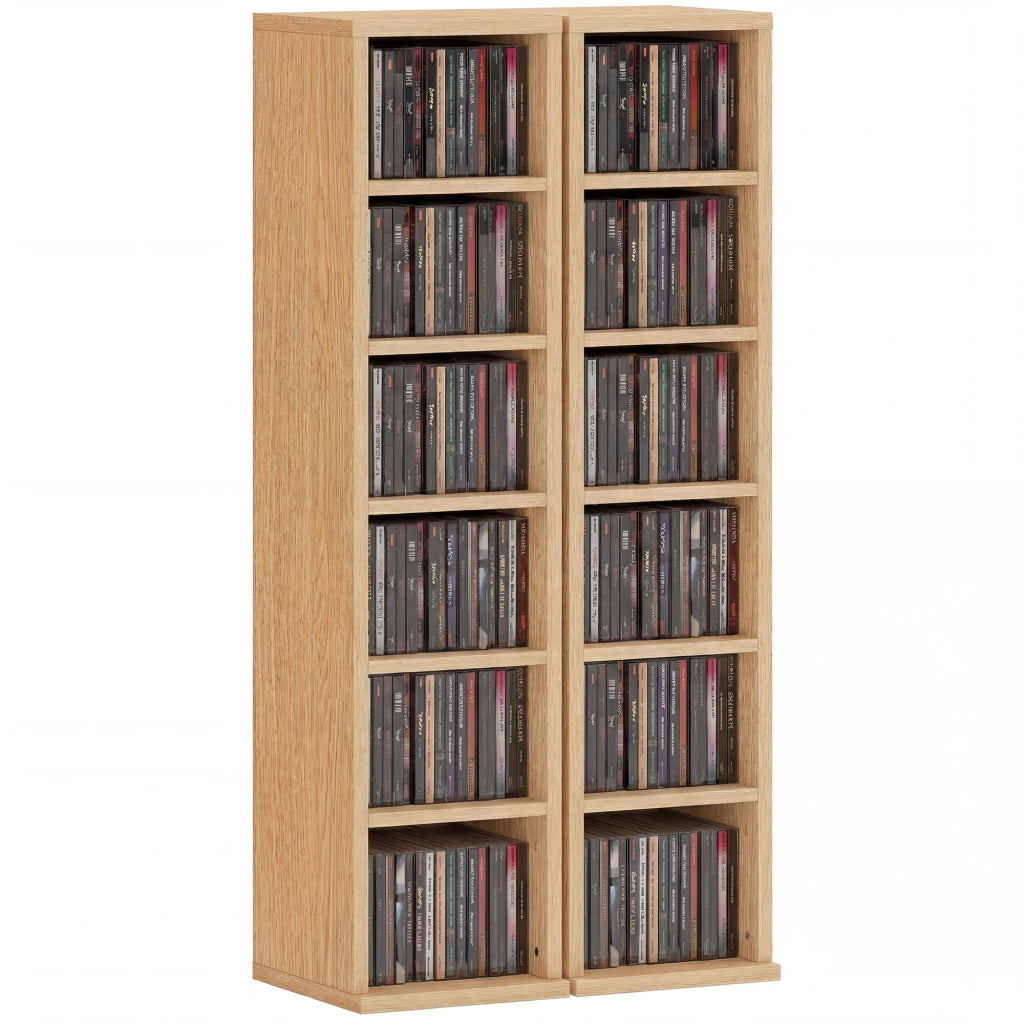 Mobile Porta CD 6 Ripiani Regolabili ¨C zephmum ¨C Legno 21x22.5x88.5 cm
