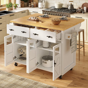 Isola cucina premium - Xylo - bianco freni scomparti regolabili