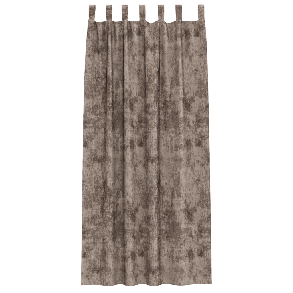 Tende in velluto 2 pezzi con occhielli cappuccino 225x140 cm
