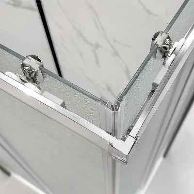 Box doccia angolare 80x100 cm scorrevole con vetro stampato  Tay