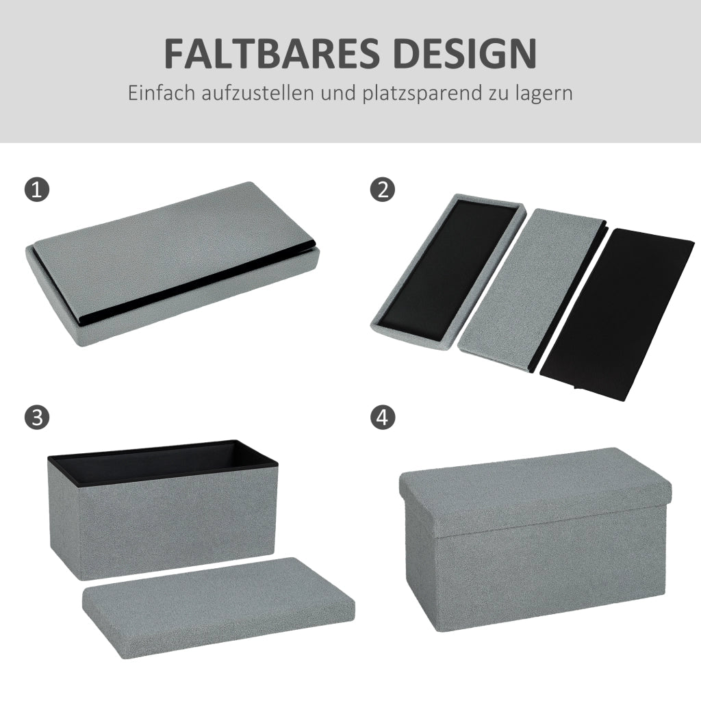 Pouf con contenitore ¨C zephmum ¨C grigio scuro
