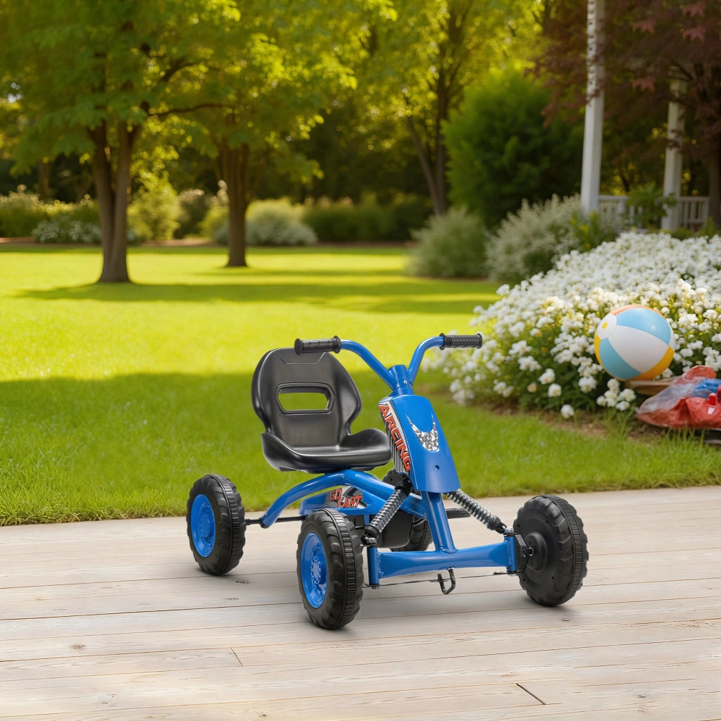 Go Kart per Bambini ¨C zephmum ¨C Acciaio Blu 30 kg 2-5 Anni