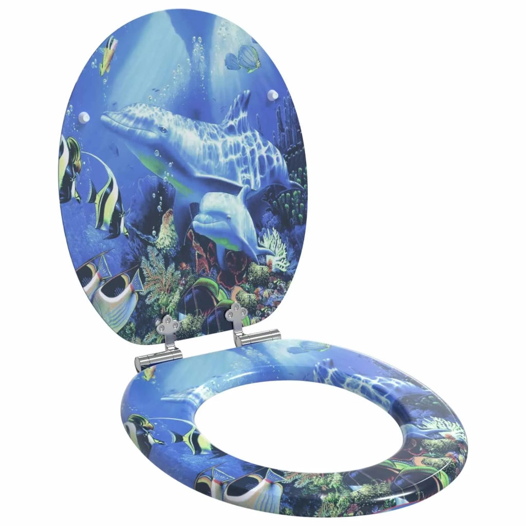 Sedile per toilette con chiusura morbida Blu 44 x 38 cm CFW4983312