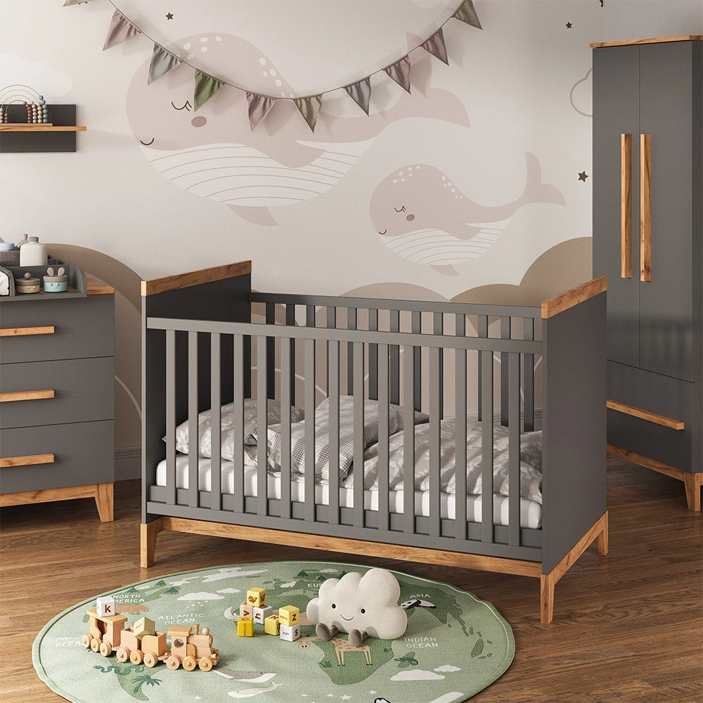 Vitalispa culla neonato Grigio/Artisan 70x140 cm