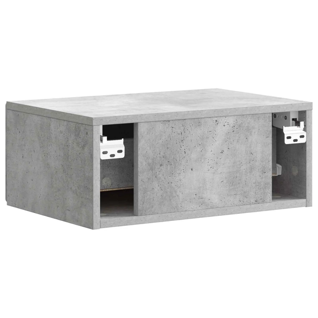 Mobiletto da notte a muro Grigio Cemento 49 x 34,5 x 20 cm 899131
