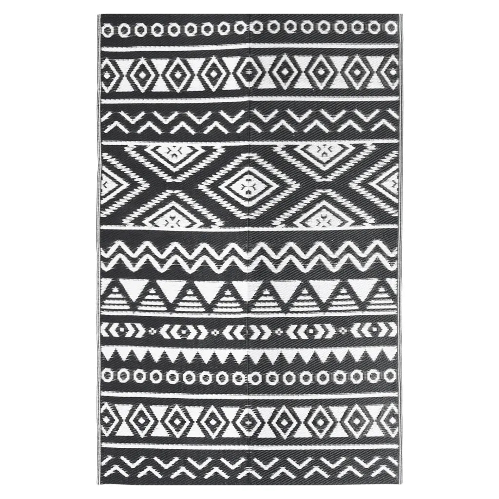 Tappeto da Esterni ARAKIL Nero 190x290 cm in PP CFW2990661