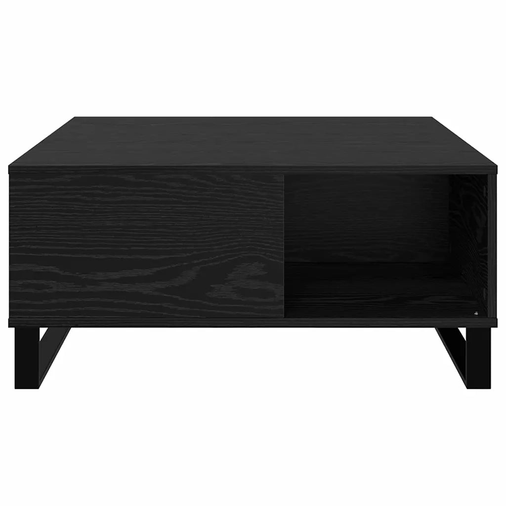 Tavolino da salotto Rovere Nero 80 x 80 x 36,5 cm 881671