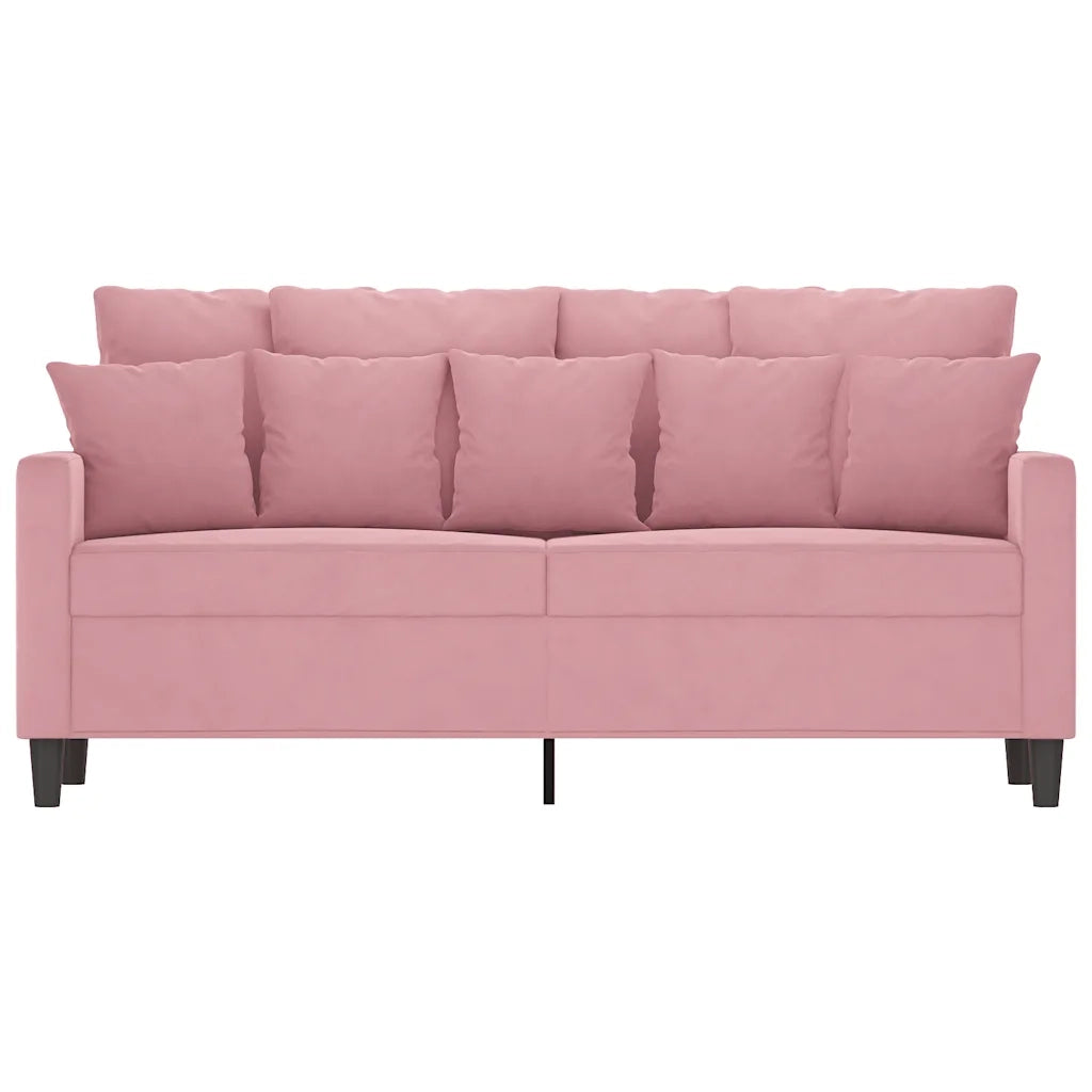 vidaXL Divano a 2 Posti Rosa 140 cm in Velluto