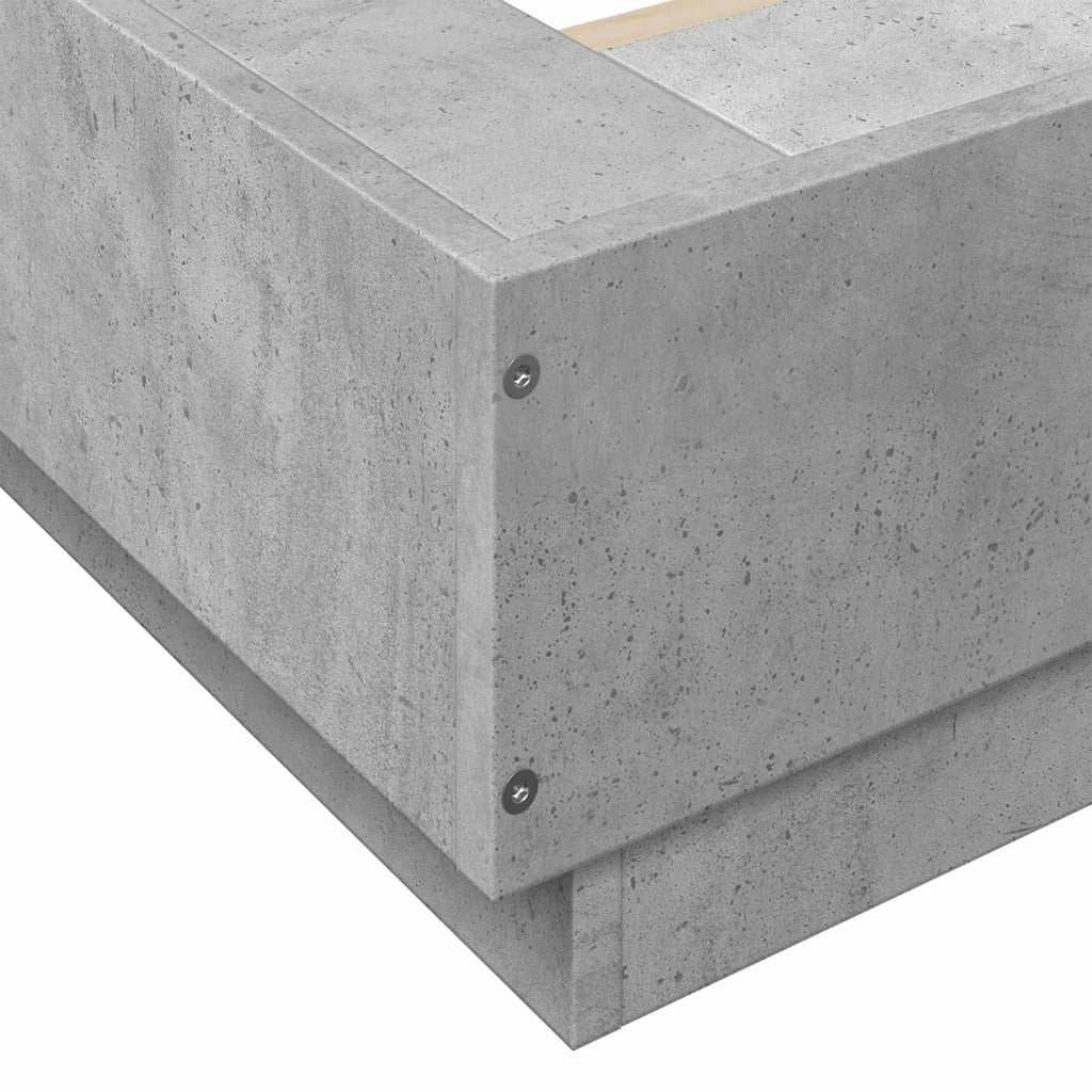 Struttura letto a pavimento Grigio Cemento 80 x 210 cm 3429704