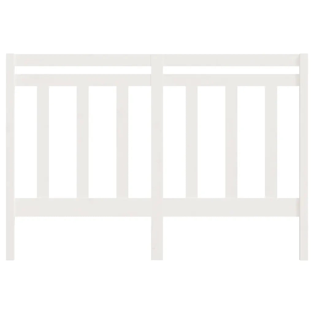 Testiera per Letto Bianca 156x4x100 cm Legno Massello di Pino 817796