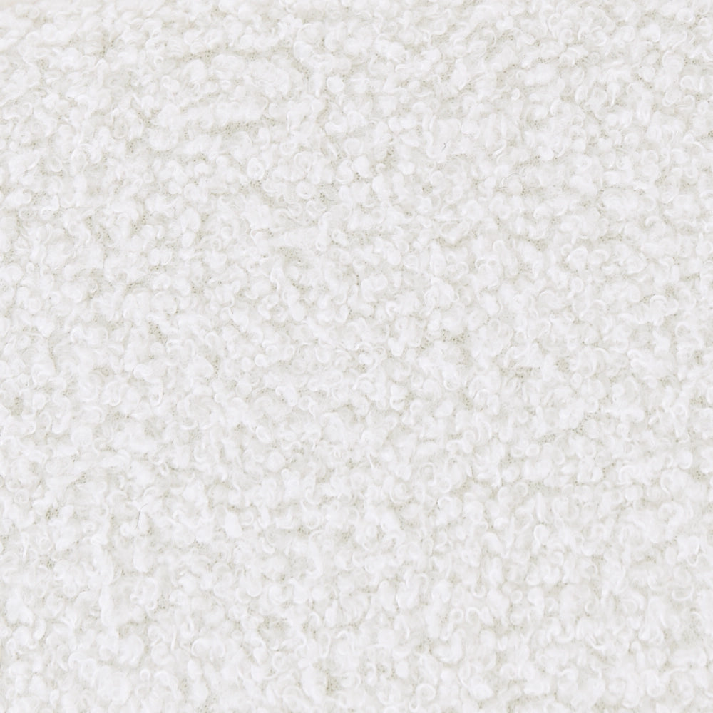 Pouf bianco sporco Rivestimento in bouclé Pouf a forma di U Design moderno Accessori per il soggiorno