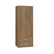 Mobile 2 Ante 2 Cassetti H182 L71 Kit Noce Stelvio cm 71x41x182h - Sarmog