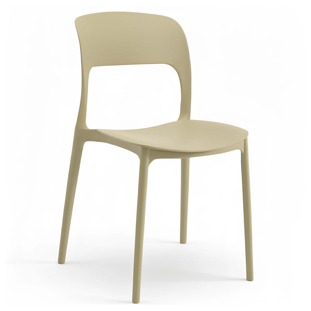 Sedia In Polipropilene Marte Ergonomica Arredo di Design Esterno e Interno da Giardino Impilabile Sedie M Sabbia/1 Sedia