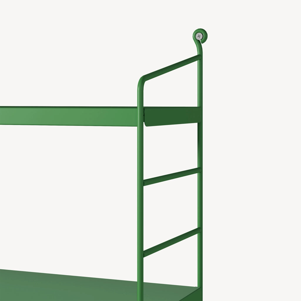 Scaffale da Parete Strängnäs a 3 Ripiani Regolabili 50 x 60 x 15 cm Acciaio Verde Mela [en.casa]