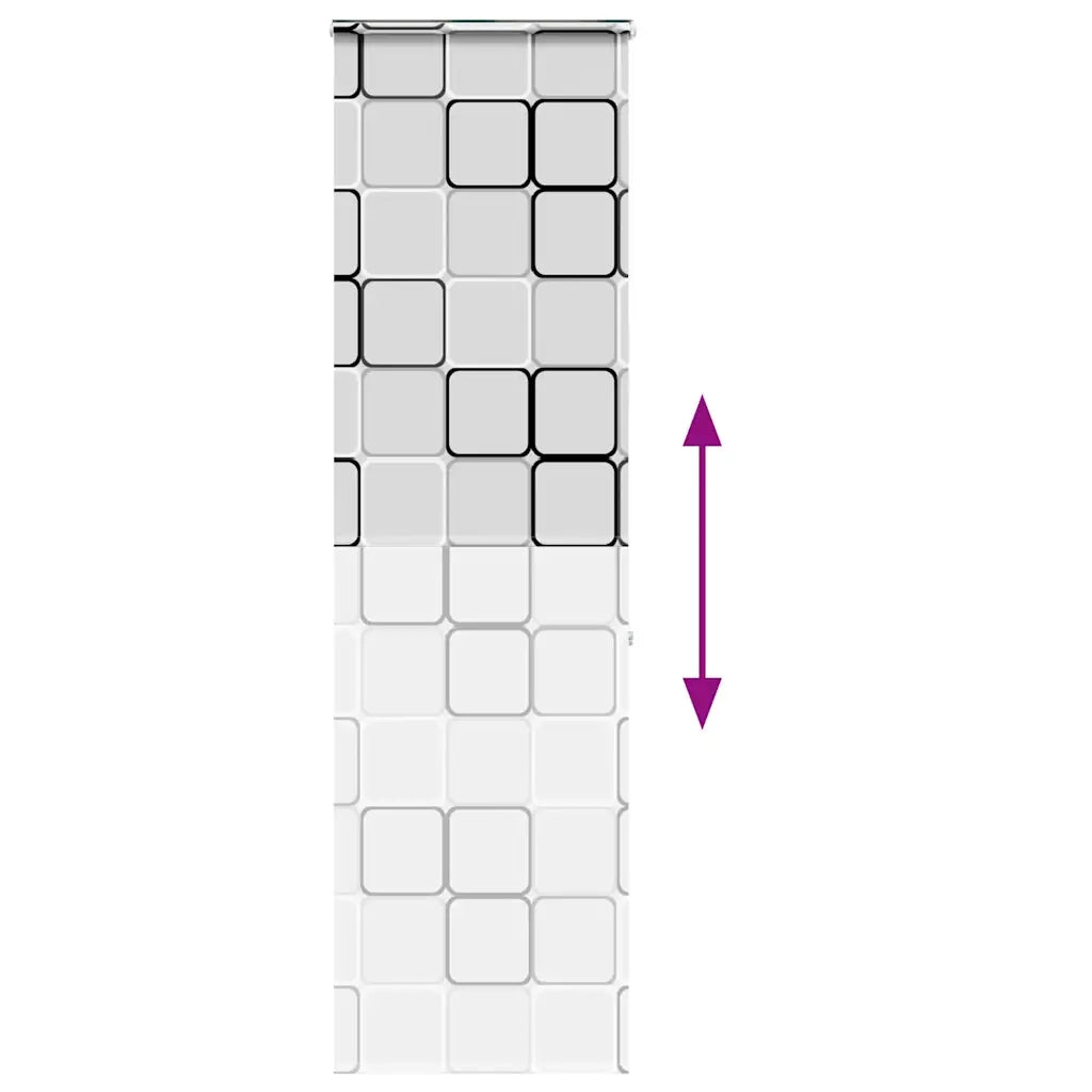 Tenda a Rullo per Doccia Cassonetto 80x240 cm Larghezza Tessuto 4015043