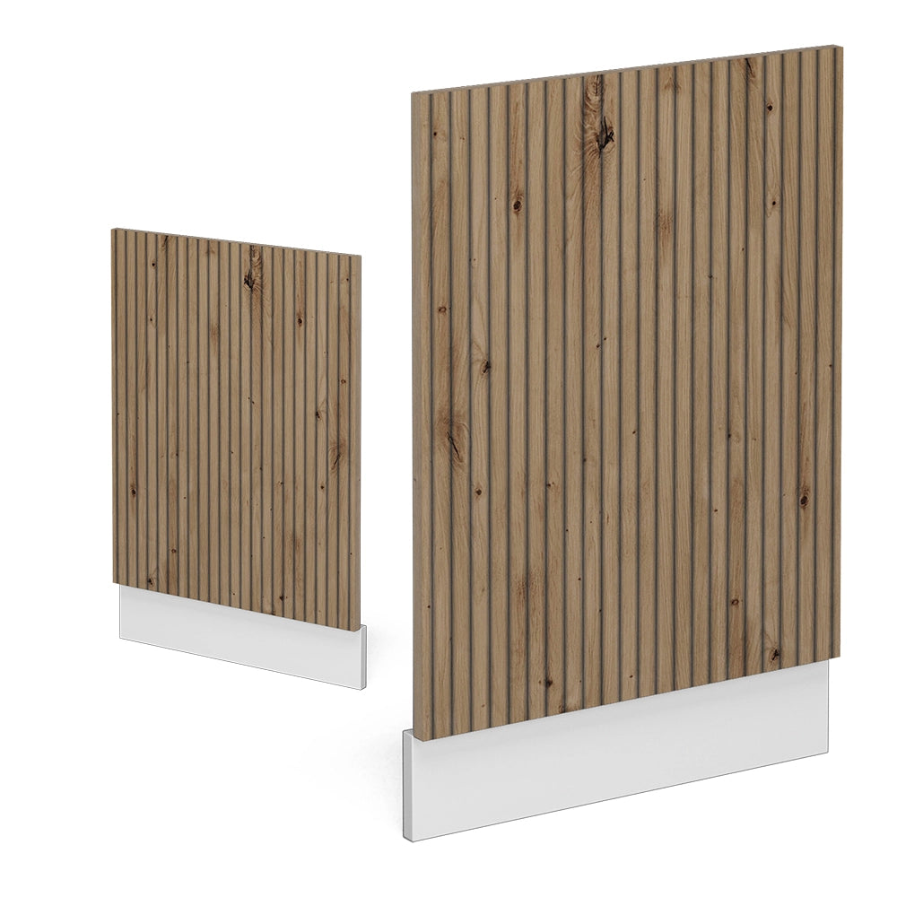 Pannello frontale R-Line Rovere artigianale/Bianco 45 cm senza piano di lavoro Vicco
