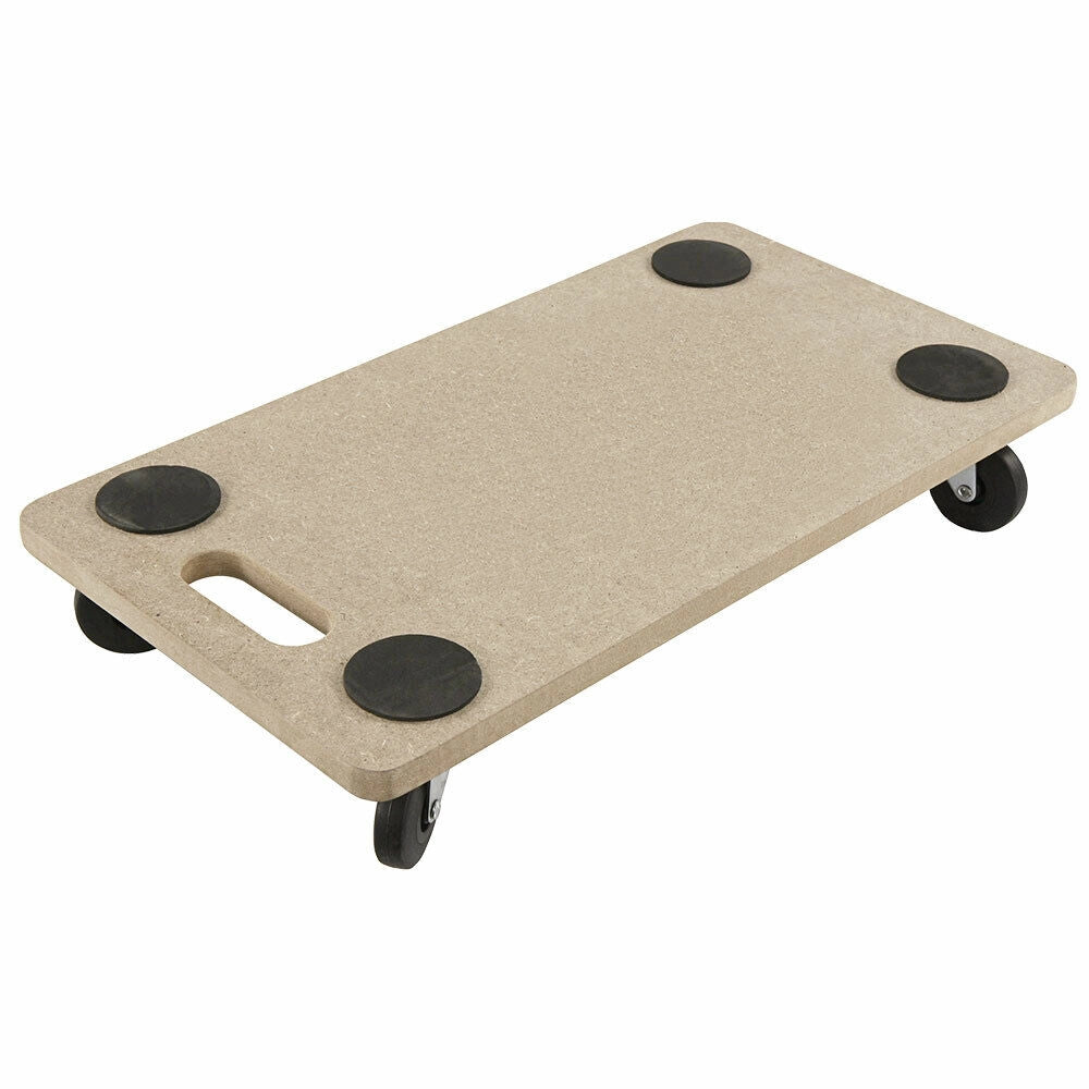 Carrello Pedana con Ruote Sposta Carichi Mobili in Legno Carico Max 150 kg