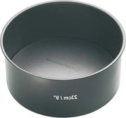 Torta con fondo rimovibile - acciaio inossidabile resistente - PFOA libero - 23 cm - grigio